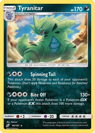 Tyranitar (085/181) [SM  Team Up] Holofoil - Holo Rare