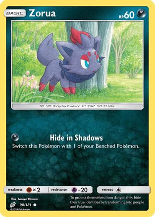 Zorua (090/181) [SM  Team Up] Reverse Holofoil - Common