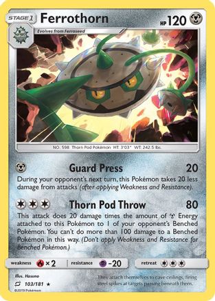 Ferrothorn (103/181) [SM  Team Up] Reverse Holofoil - Rare
