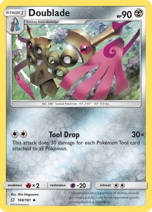 Doublade (108/181) [SM  Team Up] Reverse Holofoil - Uncommon
