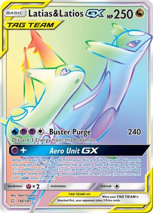 Latias & Latios GX (Secret) (190/181) [SM  Team Up] Holofoil - Secret Rare