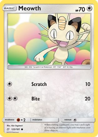 Meowth (125/181) [SM  Team Up] - Common