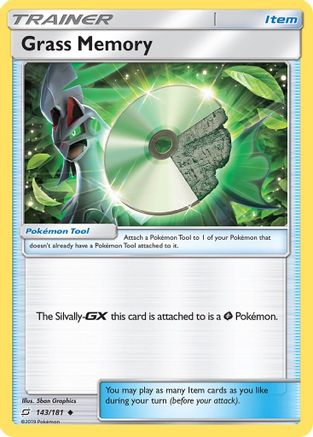 Grass Memory (143/181) [SM  Team Up] Reverse Holofoil - Uncommon