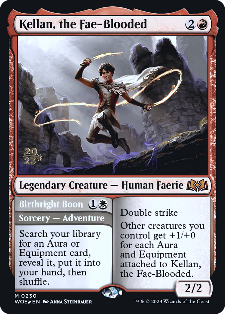 Kellan, the Fae-Blooded (PRE-230) [Wilds of Eldraine Promos] Foil