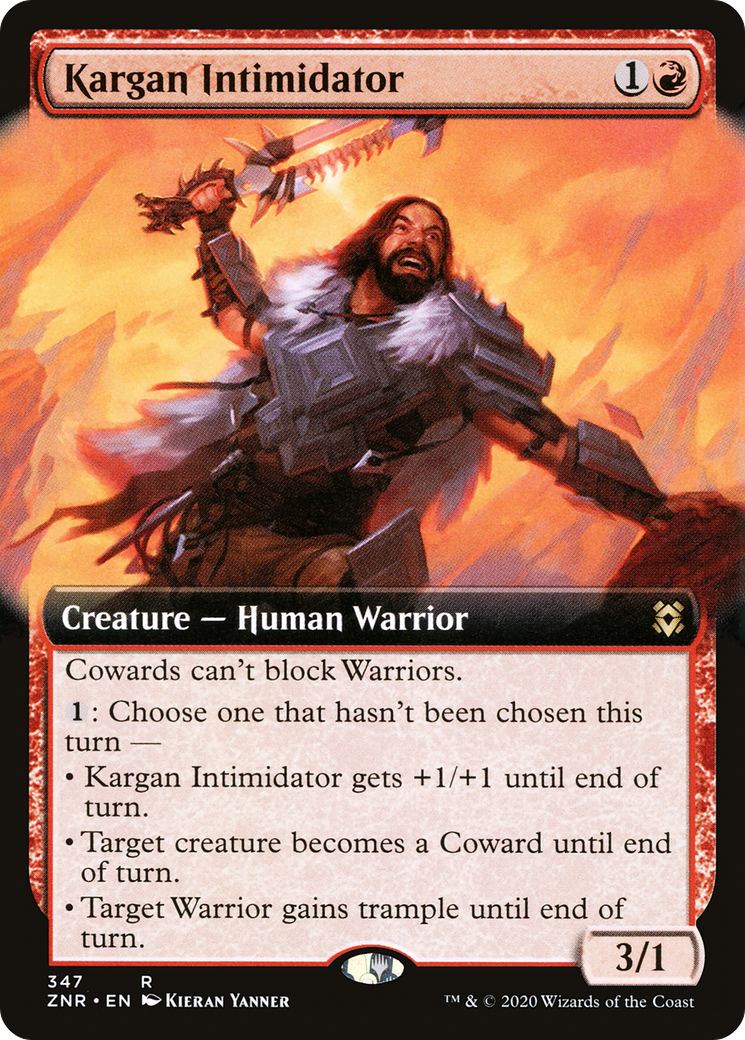 Kargan Intimidator (Extended Art) (ZNR-347) [Zendikar Rising] Foil