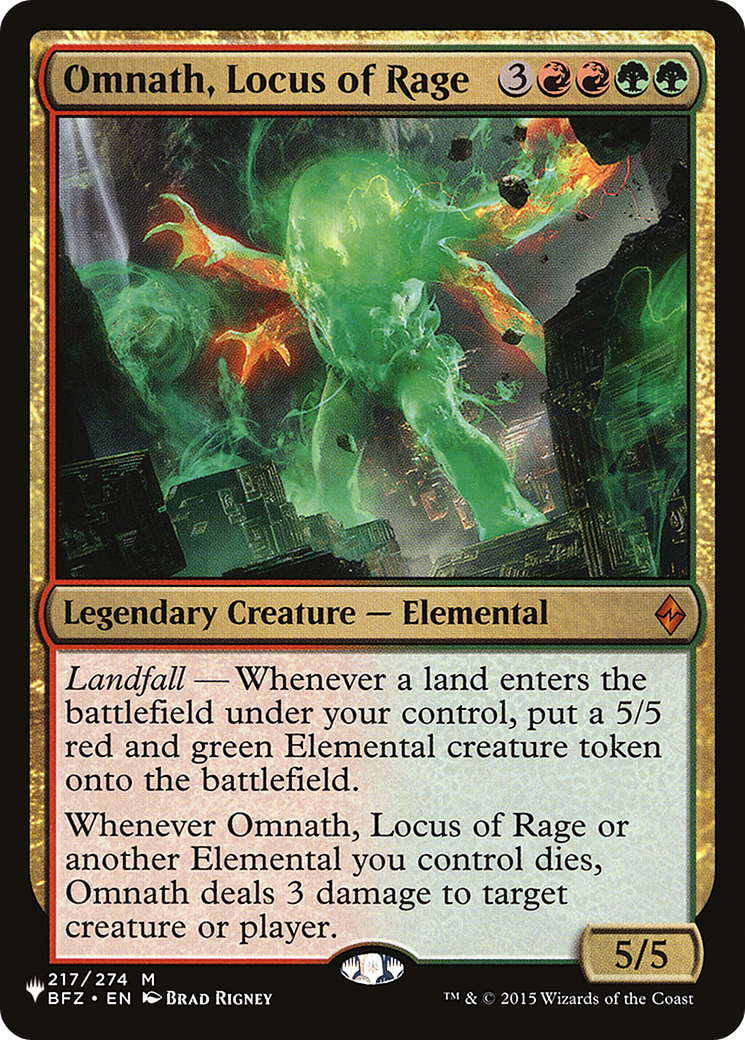 Omnath, Locus of Rage (LIST-BFZ-217) [The List]