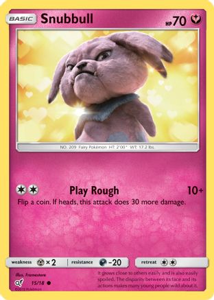 Snubbull (Holo Common) (015/18) [Detective Pikachu] Holofoil - Common