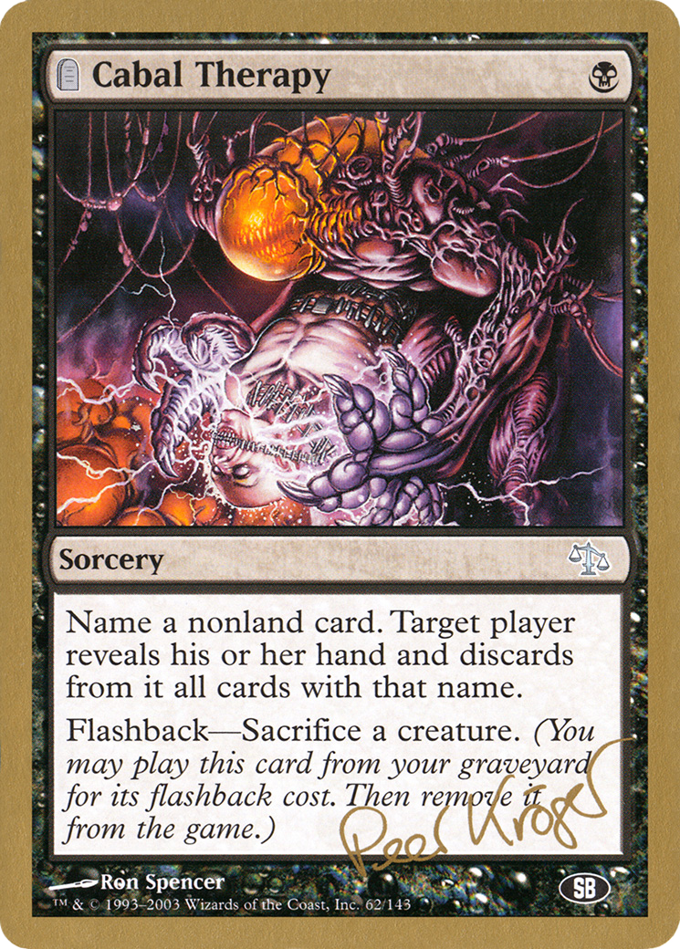 Cabal Therapy - 2003 Peer Kroger (JUD) (SB) [World Championship Decks 2003]