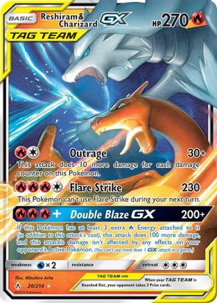 Reshiram & Charizard GX (020/214) [SM  Unbroken Bonds] Holofoil - Ultra Rare
