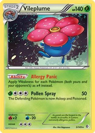 Vileplume (BW Boundaries Crossed) (3/149) [Deck Exclusives] - Rare