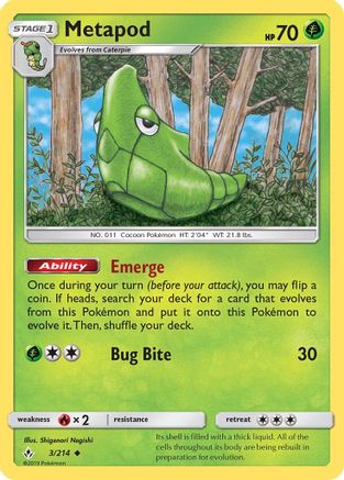 Metapod (003/214) [SM  Unbroken Bonds] - Uncommon