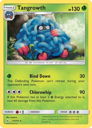 Tangrowth (17/214) [SM  Unbroken Bonds] Reverse Holofoil - Rare