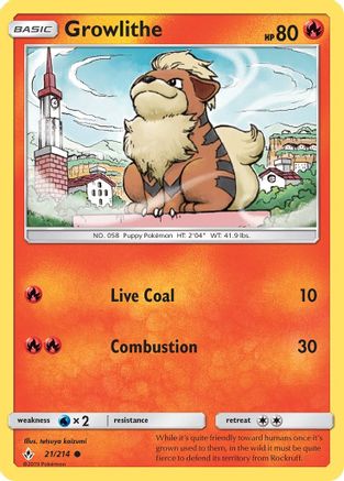 Growlithe (021/214) [SM  Unbroken Bonds] - Common