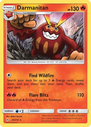 Darmanitan (024/214) [SM  Unbroken Bonds] - Rare