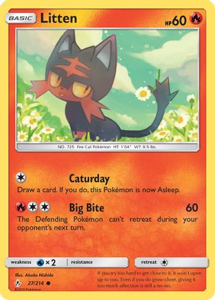Litten (027/214) [SM  Unbroken Bonds] Reverse Holofoil - Common