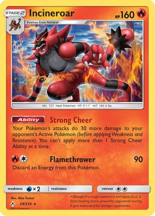 Incineroar (029/214) [SM  Unbroken Bonds] - Rare