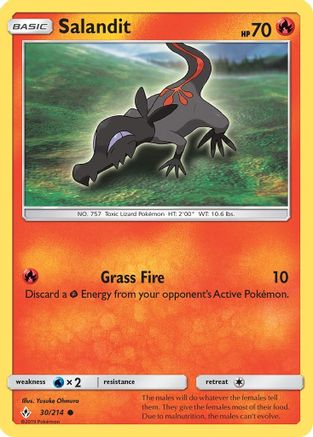 Salandit (30/214) [SM  Unbroken Bonds] Reverse Holofoil - Common