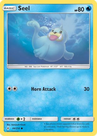 Seel (044/214) [SM  Unbroken Bonds] Reverse Holofoil - Common