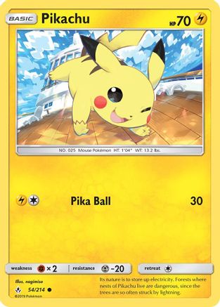 Pikachu (054/214) [SM  Unbroken Bonds] - Common