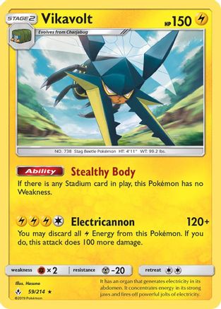 Vikavolt (059/214) [SM  Unbroken Bonds] Reverse Holofoil - Holo Rare