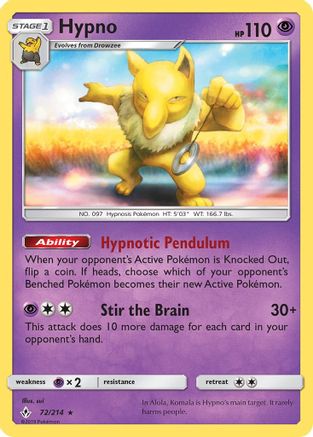 Hypno (72/214) [SM  Unbroken Bonds] - Rare