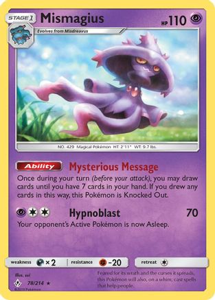 Mismagius (078/214) [SM  Unbroken Bonds] - Rare