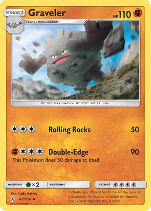 Graveler (88/214) [SM  Unbroken Bonds] - Uncommon