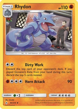 Rhydon (094/214) [SM  Unbroken Bonds] - Uncommon