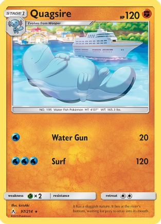 Quagsire (097/214) [SM  Unbroken Bonds] Reverse Holofoil - Rare