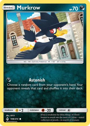Murkrow (108/214) [SM  Unbroken Bonds] - Common