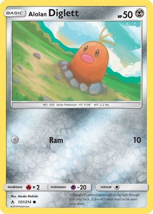 Alolan Diglett (121/214) [SM  Unbroken Bonds] Reverse Holofoil - Common