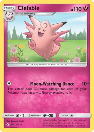 Clefable (133/214) [SM  Unbroken Bonds] - Rare