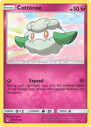 Cottonee (139/214) [SM  Unbroken Bonds] Reverse Holofoil - Common