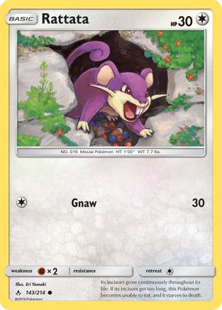 Rattata (143/214) [SM  Unbroken Bonds] - Common