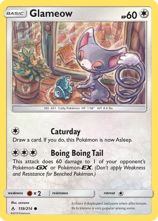 Glameow (159/214) [SM  Unbroken Bonds] - Common