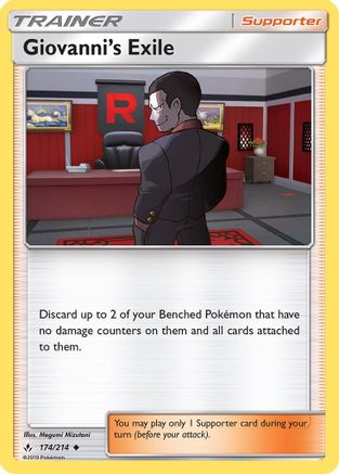 Giovanni's Exile (174/214) [SM  Unbroken Bonds] - Uncommon