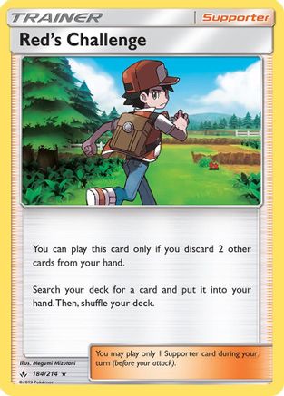 Red's Challenge (184/214) [SM  Unbroken Bonds] Reverse Holofoil - Holo Rare