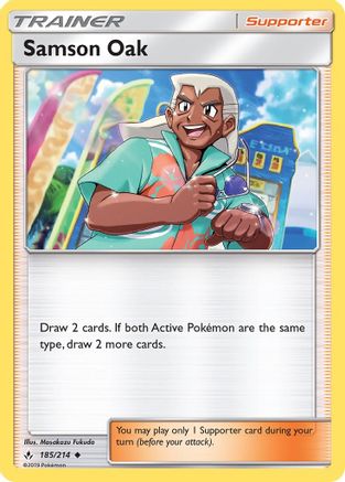 Samson Oak (185/214) [SM  Unbroken Bonds] Reverse Holofoil - Uncommon