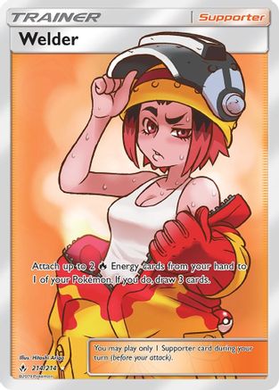Welder (Full Art) (214/214) [SM  Unbroken Bonds] Holofoil - Ultra Rare
