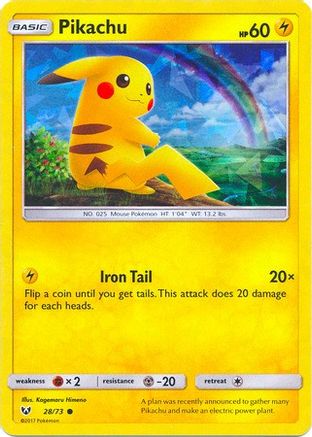 Pikachu (Cracked Ice Holo) (028/73) [Deck Exclusives] Holofoil - Common