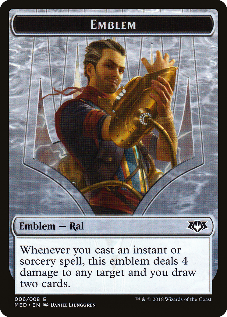 Emblem - Ral, Izzet Viceroy (MED-006) [Mythic Edition Tokens]
