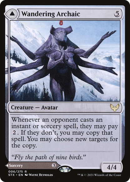 Wandering Archaic (STX-006) [Strixhaven: School of Mages] Foil