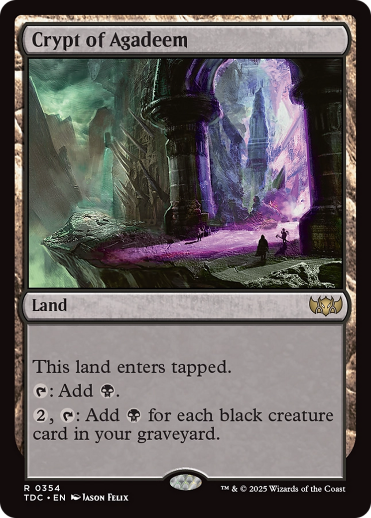 Crypt of Agadeem (TDC-354) [Commander: Tarkir: Dragonstorm]