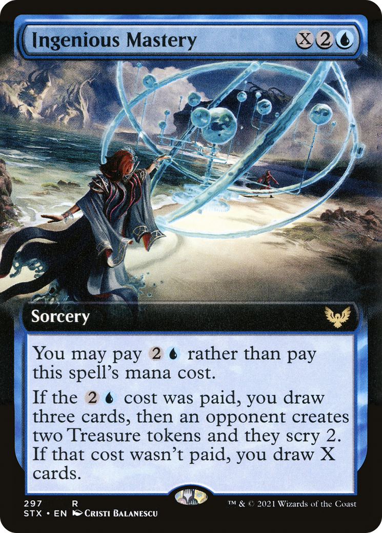 Ingenious Mastery (Extended Art) (STX-297) [Strixhaven: School of Mages] Foil
