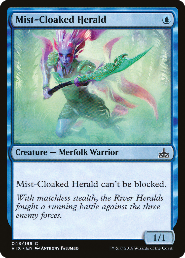 Mist-Cloaked Herald (RIX-043) [Rivals of Ixalan]