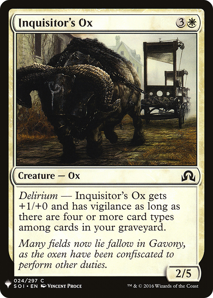 Inquisitor's Ox (LIST-SOI-24) [The List]