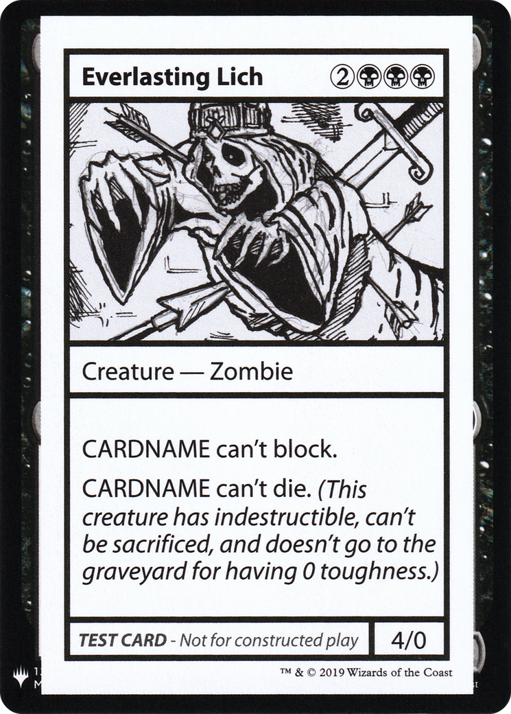 Everlasting Lich (CMB1-041) [Mystery Booster Playtest Cards 2019]
