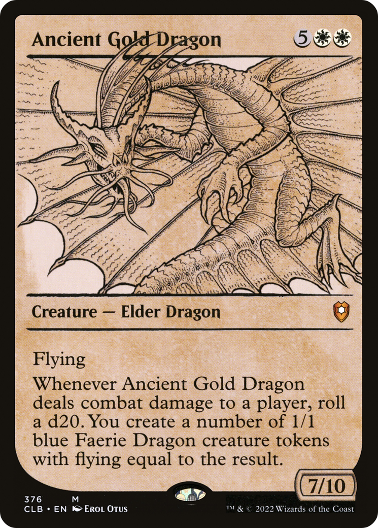 Ancient Gold Dragon (Showcase) (CLB-376) [Commander Legends: Battle for Baldur's Gate]