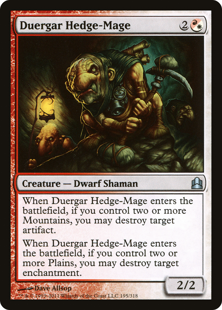 Duergar Hedge-Mage (CMD-195) [Commander 2011]