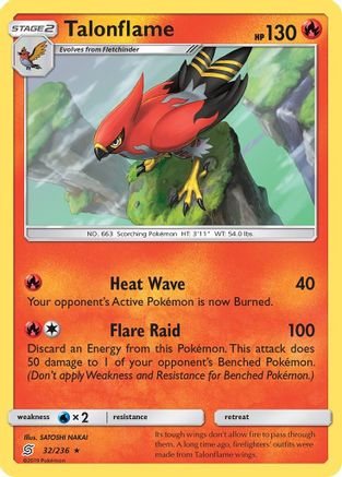 Talonflame (32/236) [SM  Unified Minds] - Rare